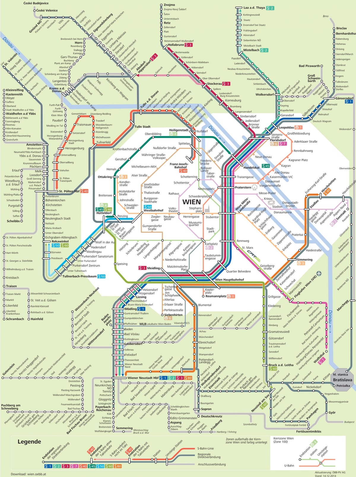 s bahn Wien মানচিত্র