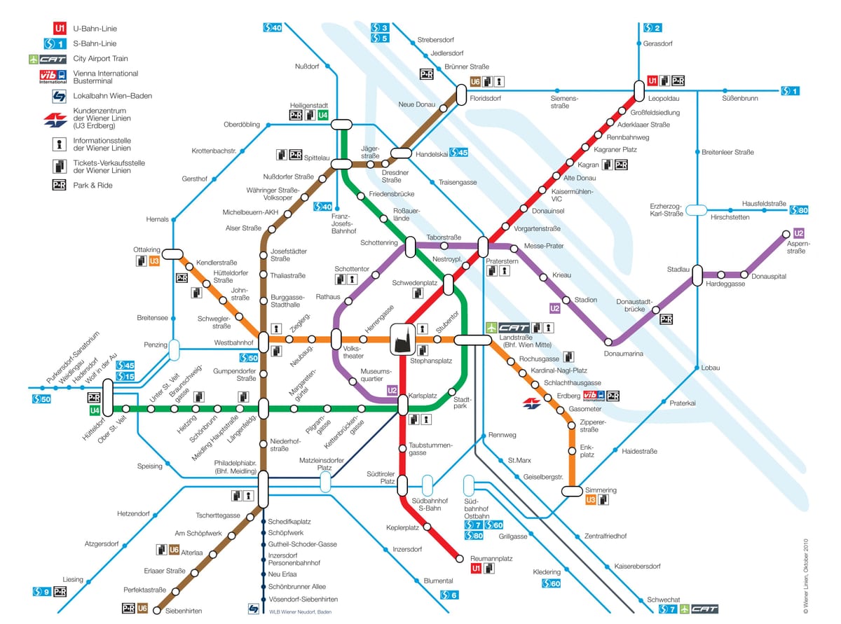 অস্ট্রিয়া u bahn মানচিত্র
