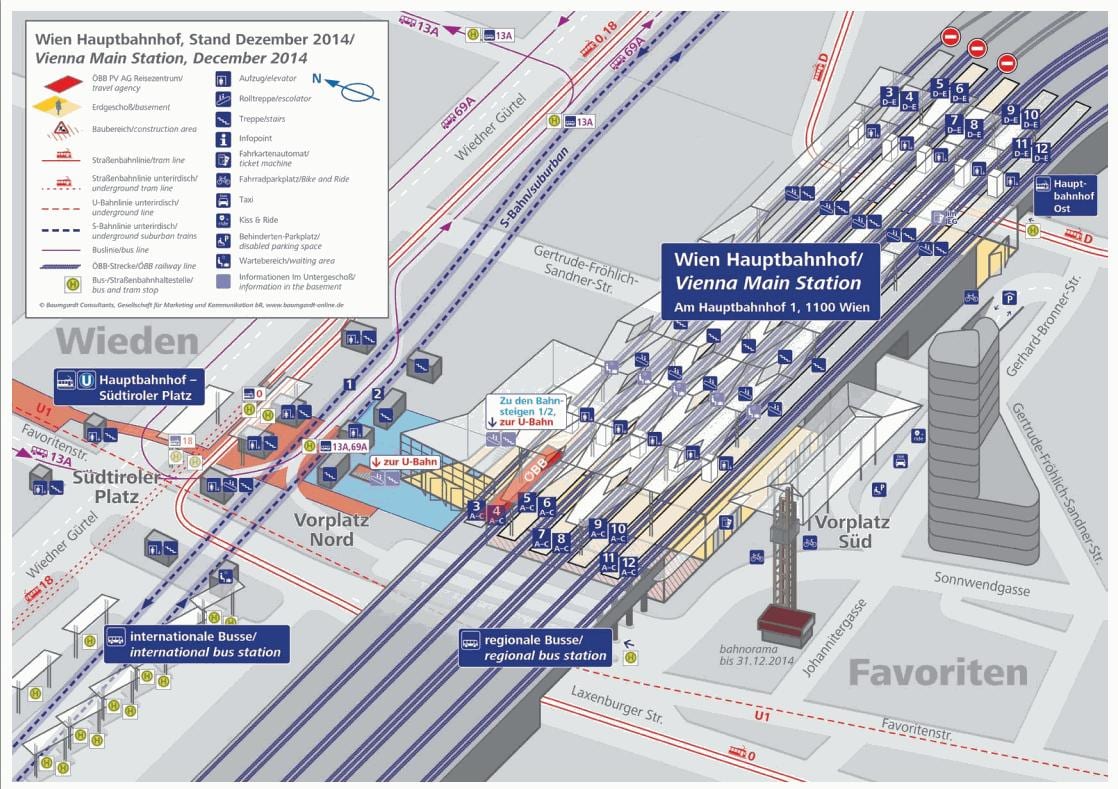 Wien hbf মানচিত্র
