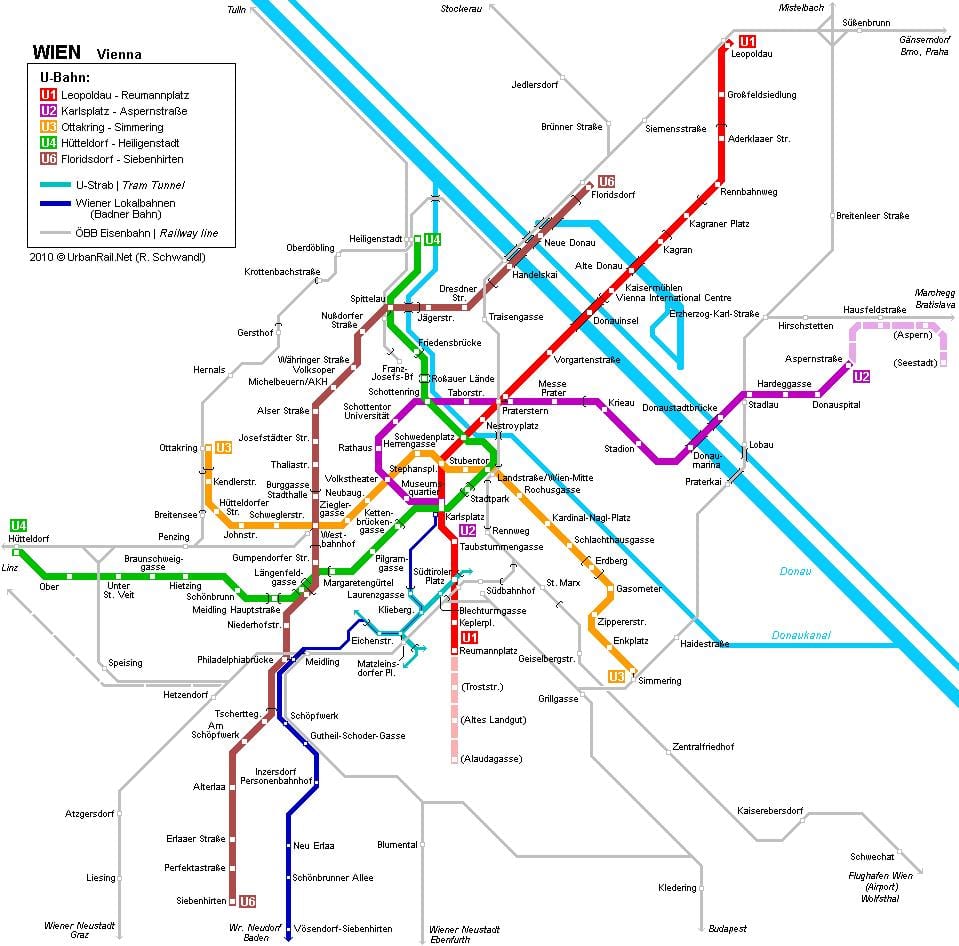 Wien s bahn মানচিত্র