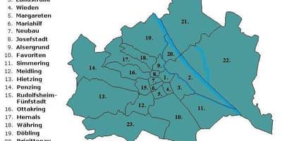 Wien জেলার মানচিত্র